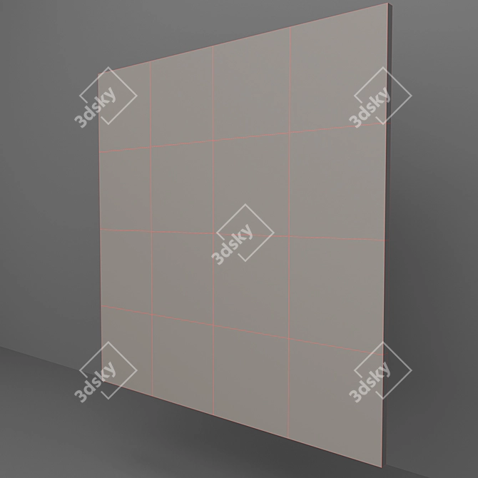 Travertine Brick Mosaic: High-Res Indoor/Outdoor Wall Tiles 3D model image 3