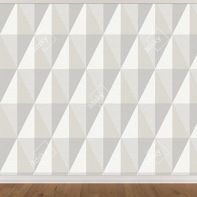 Seamless Wallpaper Set 603 - 3 Color Options 3D model image 2