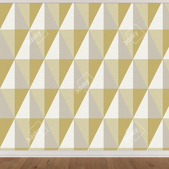 Seamless Wallpaper Set 603 - 3 Color Options 3D model image 4