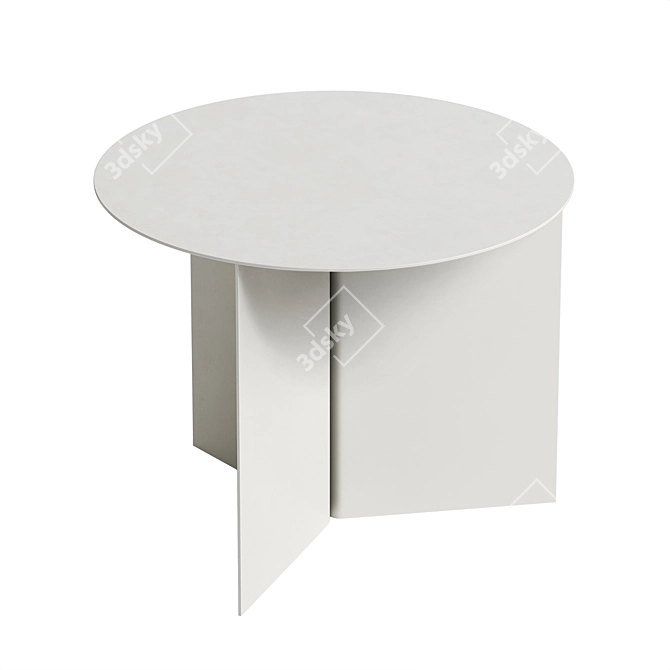 Sleek Round Hay Slit Table 3D model image 1