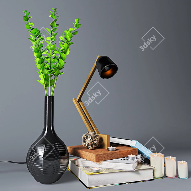 Elegant 3D Decor Set with Vray Rendering 3D model image 2