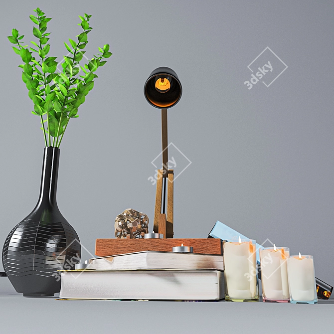 Elegant 3D Decor Set with Vray Rendering 3D model image 3