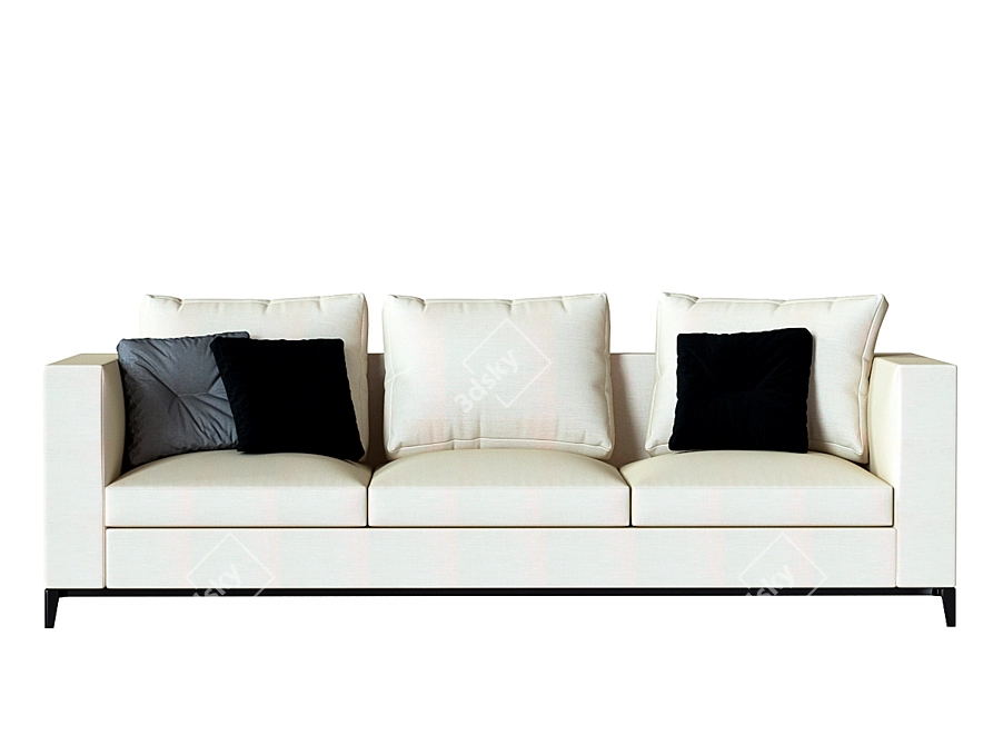 Elegant Andersen Sofa by Minotti 3D model image 2