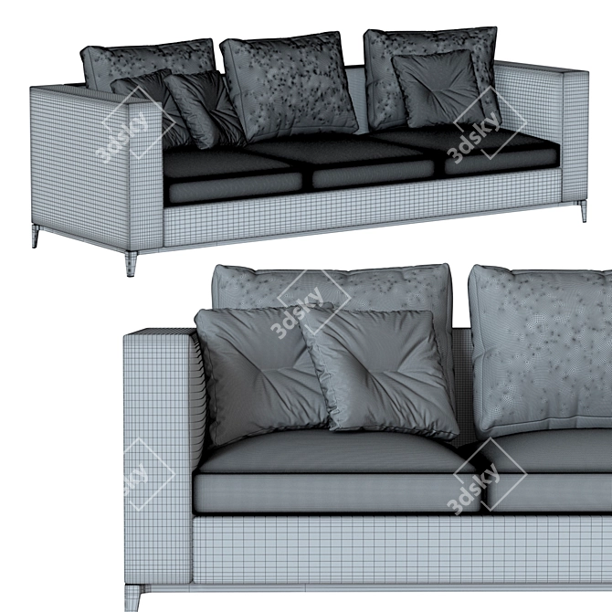 Elegant Andersen Sofa by Minotti 3D model image 11