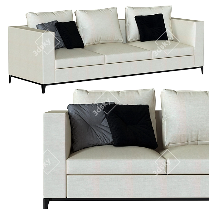 Elegant Andersen Sofa by Minotti 3D model image 14