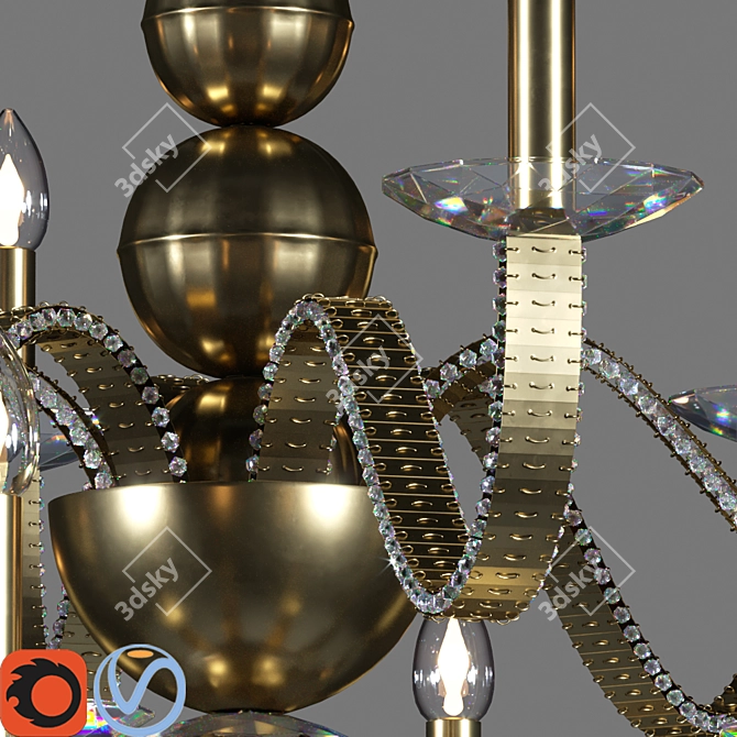 Title: Gessy Visionnaire IPE Chandelier 3D model image 1