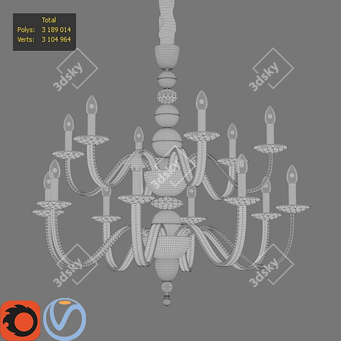 Title: Gessy Visionnaire IPE Chandelier 3D model image 2