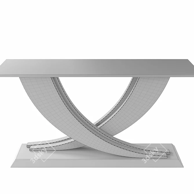 Console Aleal: Elegant Simplicity in Black Marble 3D model image 3