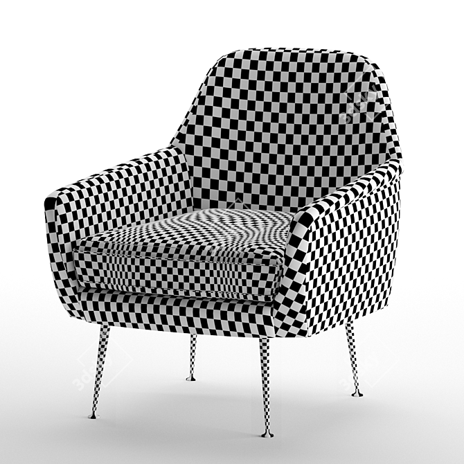 Elegant Phoebe Armchair 3D model image 4