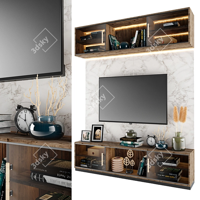 Modern TV Shelf - Stylish Design 3D model image 2