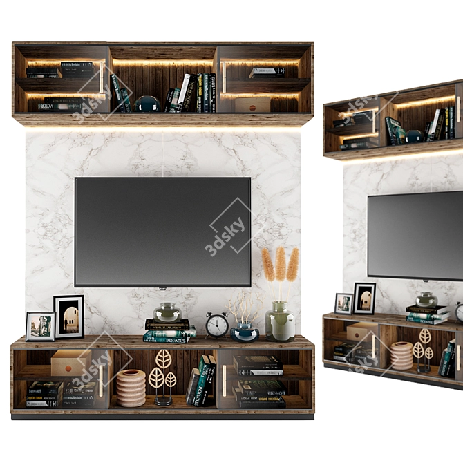 Modern TV Shelf - Stylish Design 3D model image 3