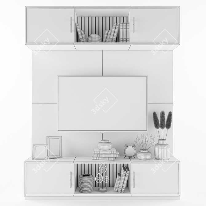 Modern TV Shelf - Stylish Design 3D model image 5
