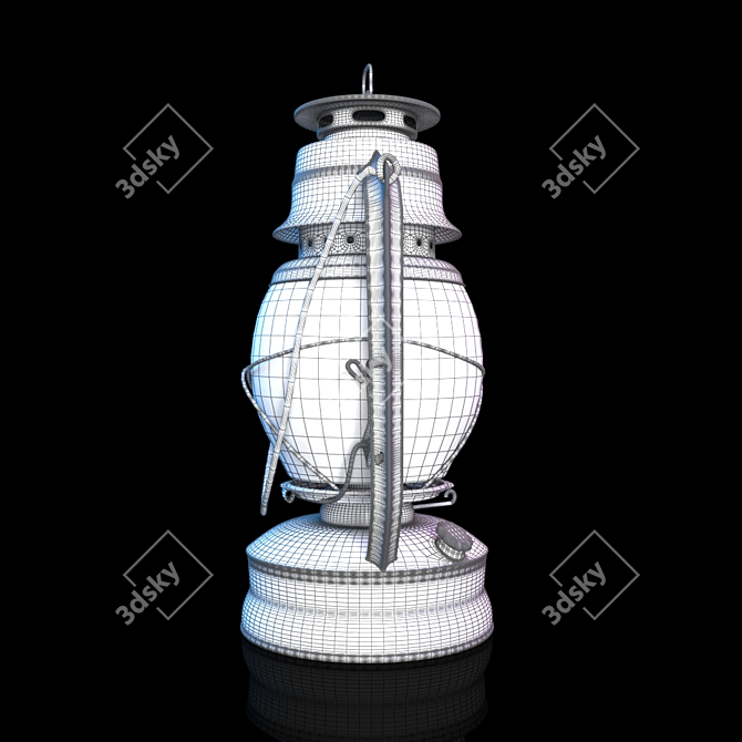 Vintage Lantern: Authentic and Intricate Design 3D model image 4