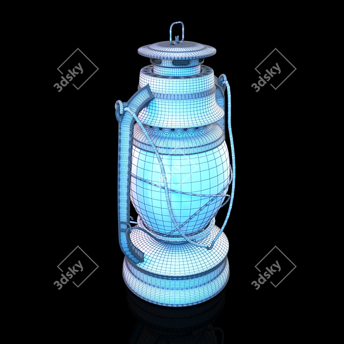 Vintage Lantern: Authentic and Intricate Design 3D model image 5