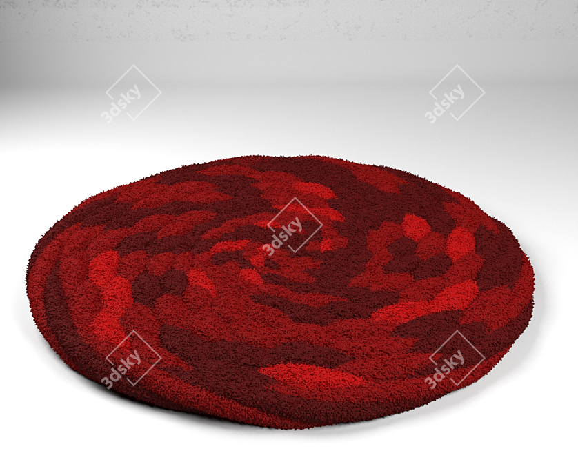 Elegance Circle Rug 3D model image 1