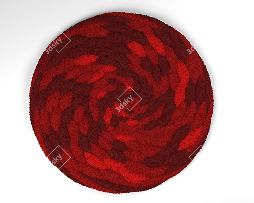 Elegance Circle Rug 3D model image 2