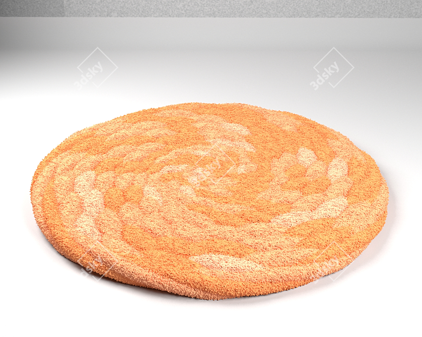 Elegance Circle Rug 3D model image 3