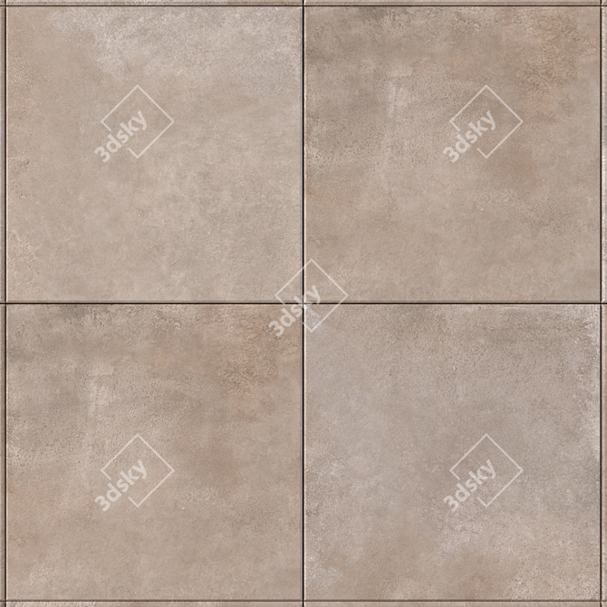 Trendy Taupe Concrete Wall Tiles 3D model image 2