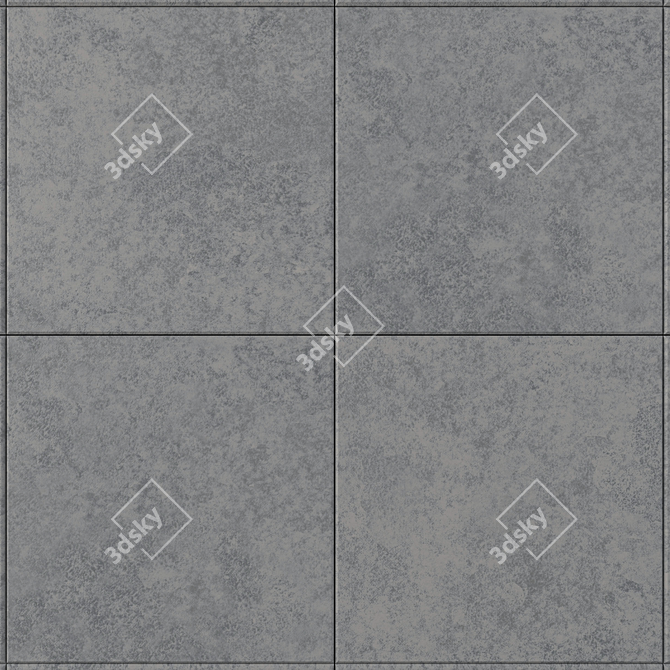 Concrete Wall Tiles Wind Gray 3D model image 2