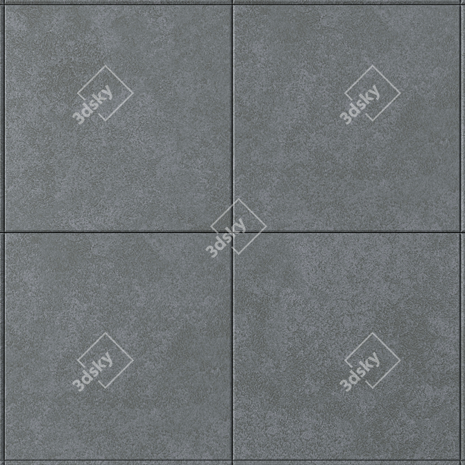 Modern Concrete Wall Tiles Set 3D model image 2