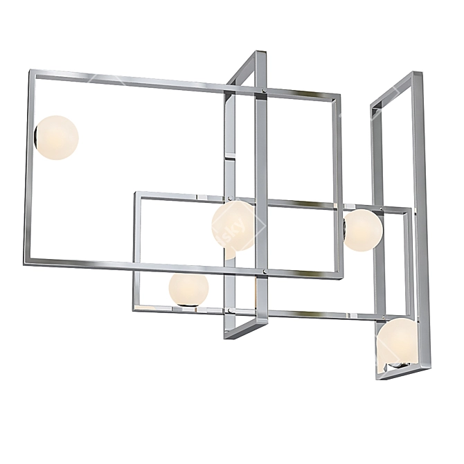 Mondrian Glass Ceiling Light 3D model image 1