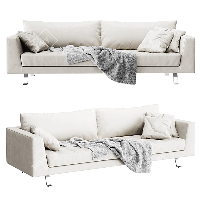 TIBET Luxe Sofa: Unparalleled Comfort and Style 3D model image 1