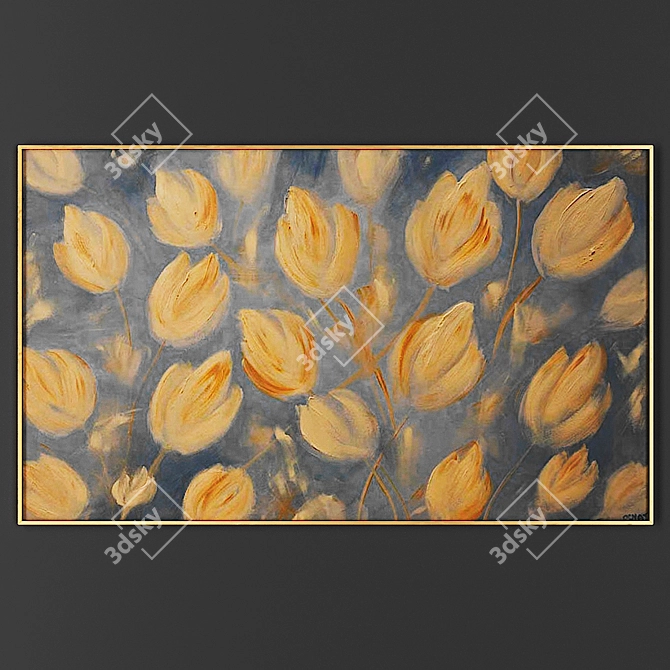 Elegant Framed Art Piece 3D model image 1