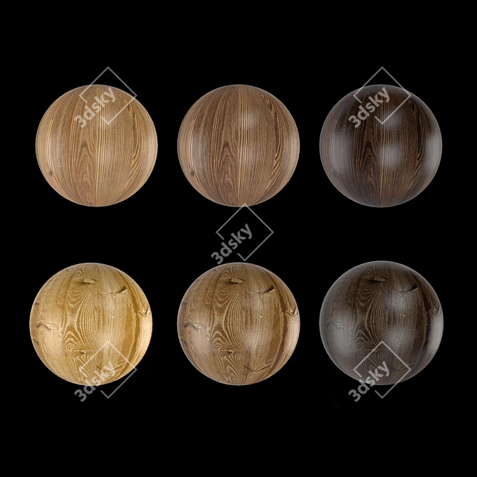 Elegant Wooden Set 3D model image 1