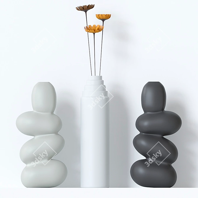 Title: Chic Vases Set 3D model image 1