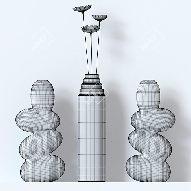 Title: Chic Vases Set 3D model image 2