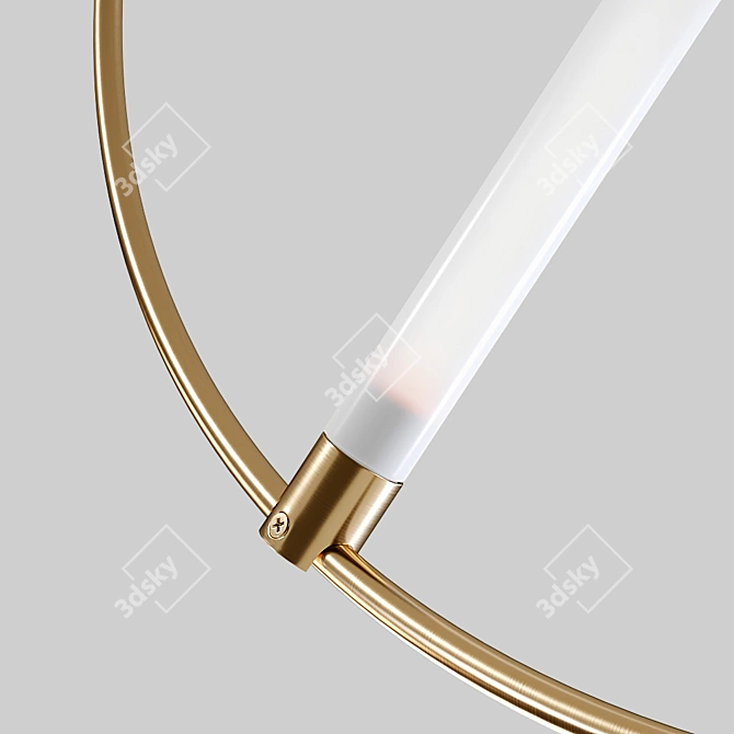 Golden Glow Pendant Lamp - Resist LED B 3D model image 3