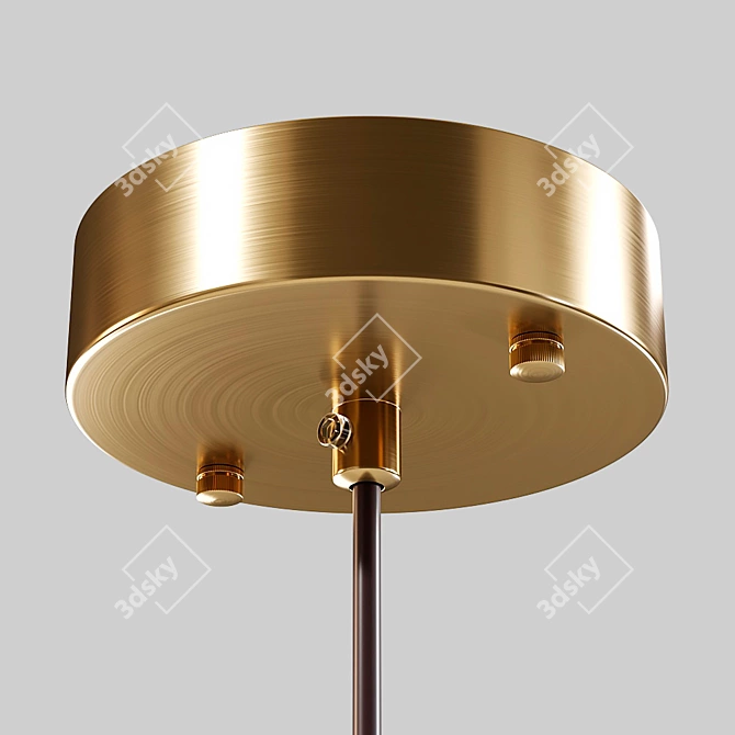 Golden Glow Pendant Lamp - Resist LED B 3D model image 4