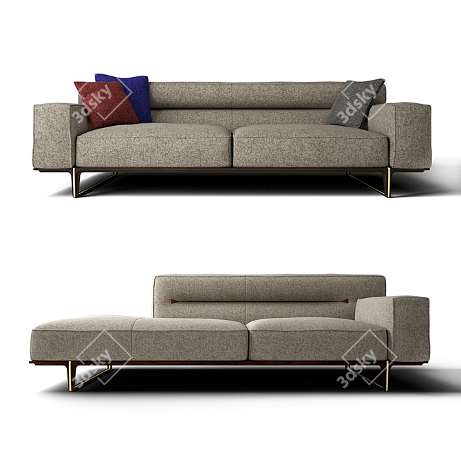 KENDO Corner Sectional Sofa | Natuzzi 3D model image 1