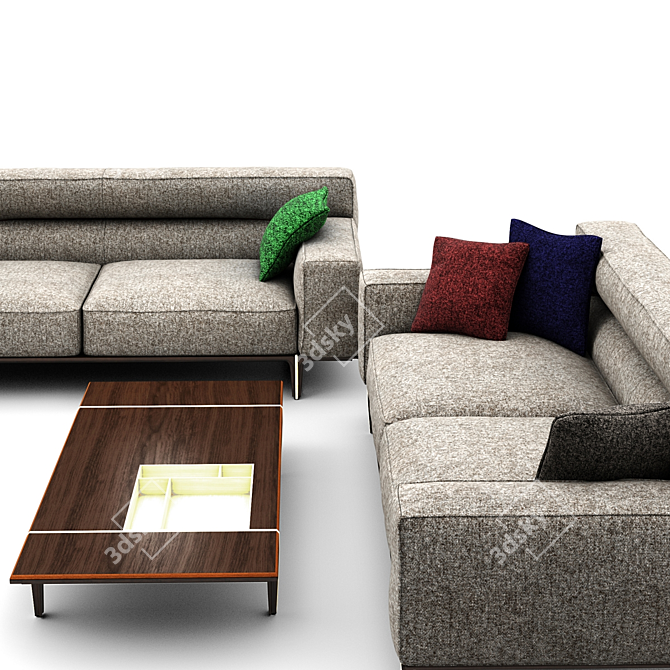 KENDO Corner Sectional Sofa | Natuzzi 3D model image 3