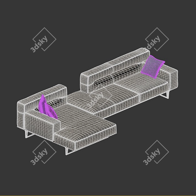 KENDO Corner Sectional Sofa | Natuzzi 3D model image 9