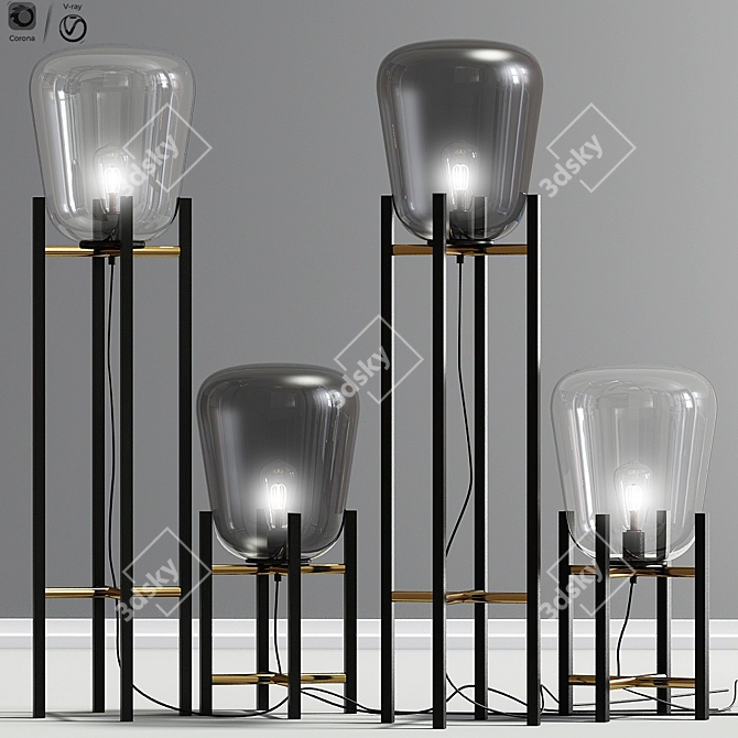 Modern Eth Benn Floor Lamp 3D model image 1