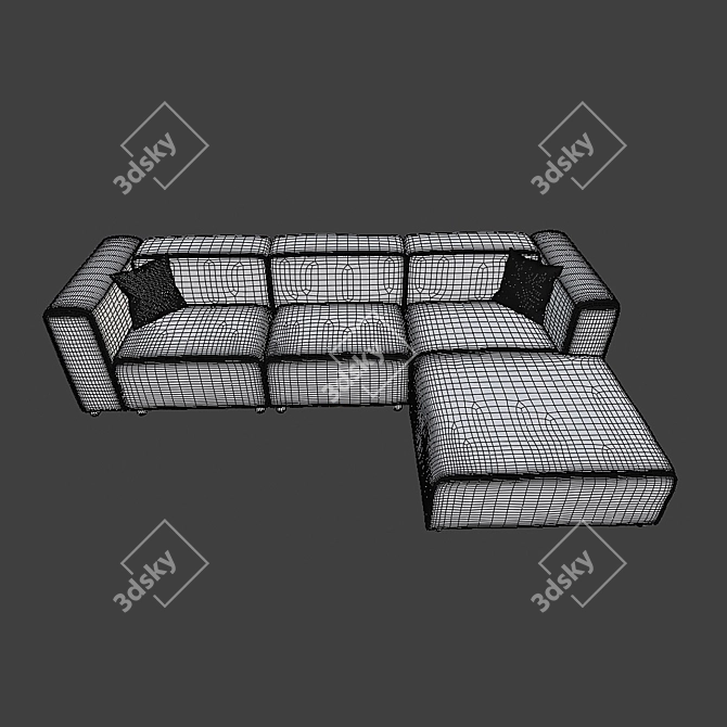 Modern BoConcept Carmo Sofa 3D model image 5