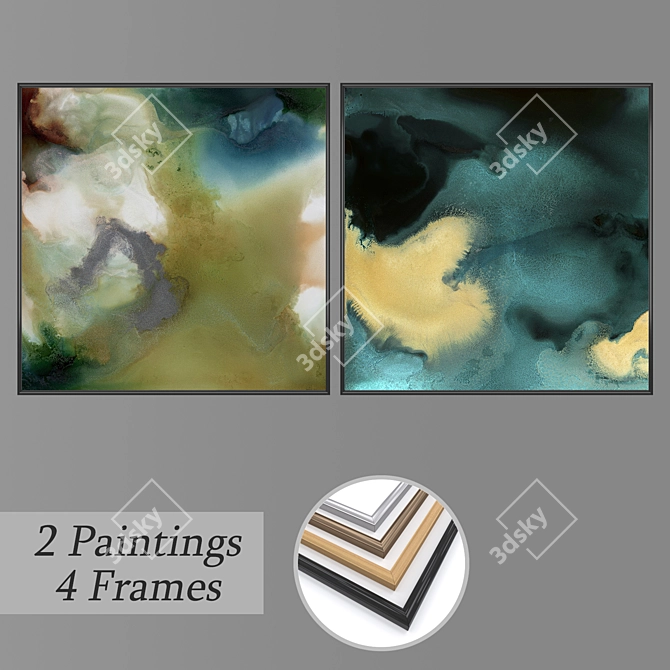 Exquisite Wall Art Set 3D model image 1