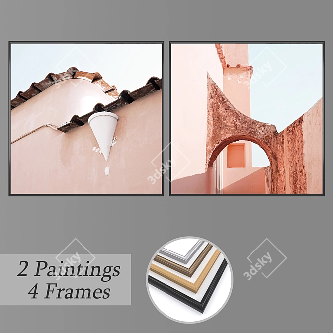 Elegant Wall Art Set 3D model image 1