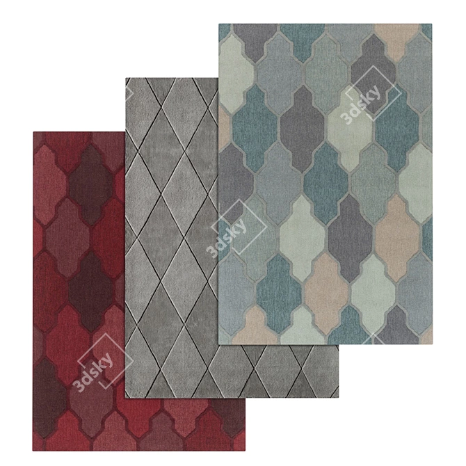 Luxury Carpets Set: High-Quality Textures 3D model image 1