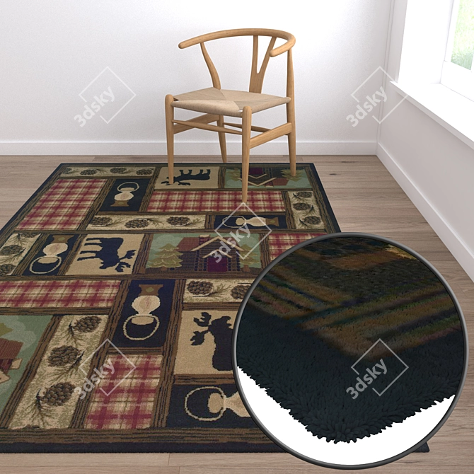 Luxury Carpets Set 800 3D model image 5