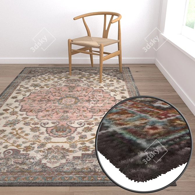 Title: Luxury Carpets Set with High-Quality Textures 3D model image 5