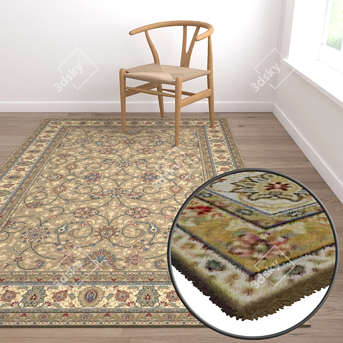 Title: High-Quality Carpet Set 3D model image 5