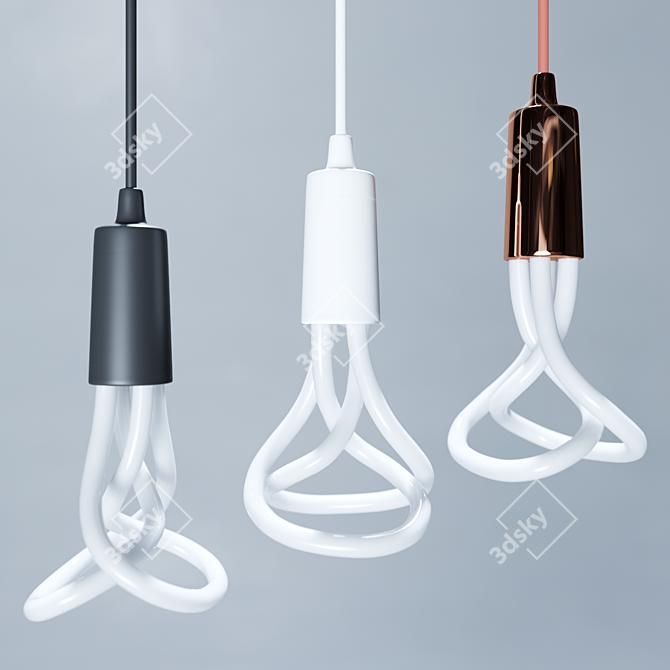 Modern Pendant LED Lamps Set 3D model image 5