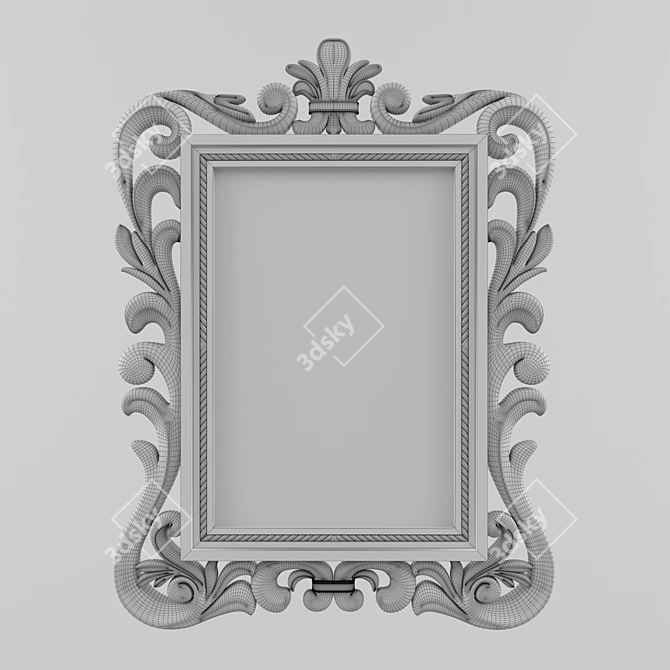 Elegant Classic Mirror 3D model image 3