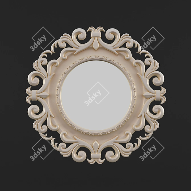 Elegant Reflective Mirror 3D model image 3