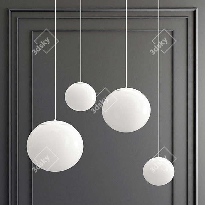 Minimalist Drop Pendant Light 3D model image 1