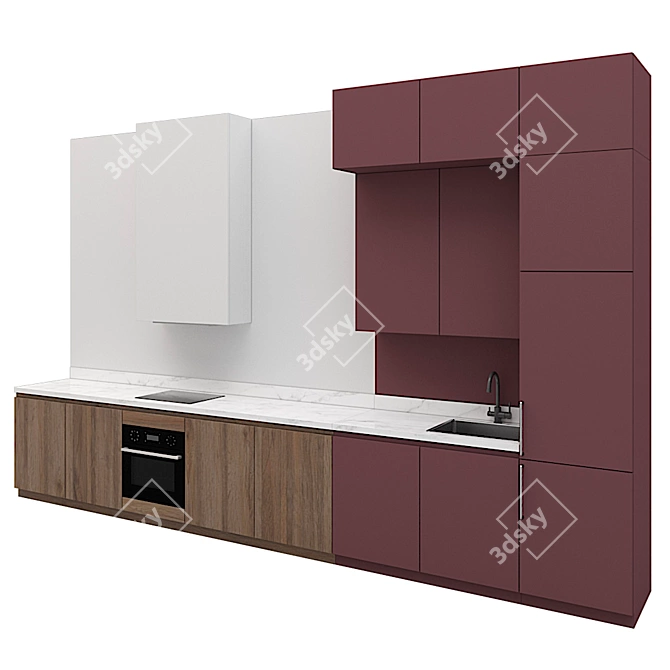 Corona Render Kitchen Model 3D model image 3