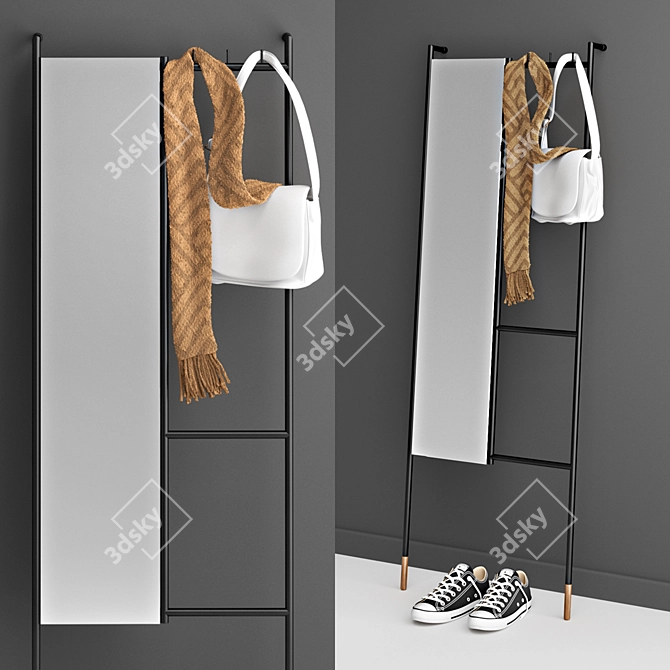 Reflections in Motion: Leni Leaning Mirror 3D model image 1