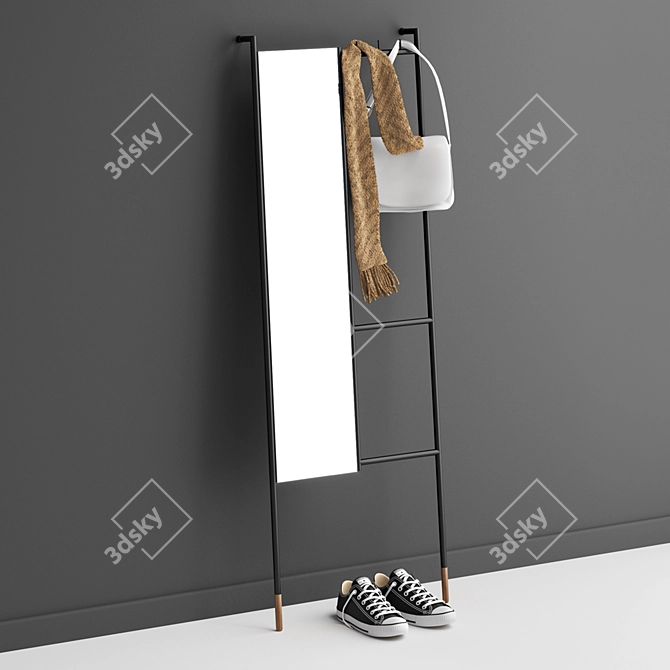 Reflections in Motion: Leni Leaning Mirror 3D model image 3